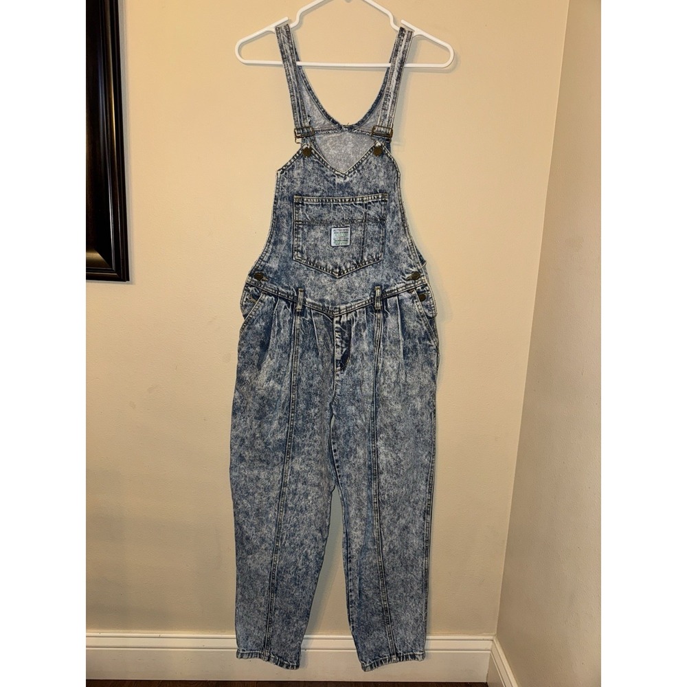 Vintage Guess Georges Marciano Acid Wash Denim Overalls 90s‎ Made USA Blue Sz 2